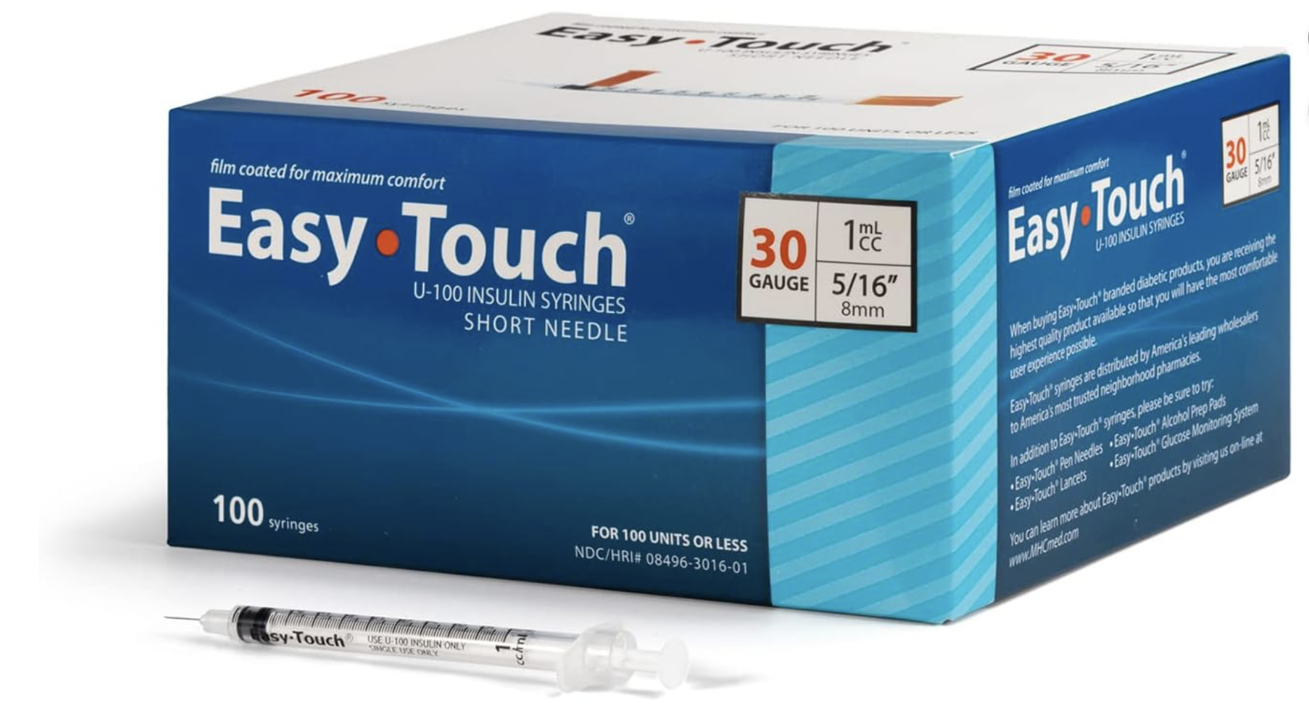 Reconstitution Kit - 30G 1cc 5/16-Inch (8mm), Box of 100